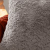Furn. Megeve Faux Fur 55cm x 55cm Filled Cushion Arctic Grey