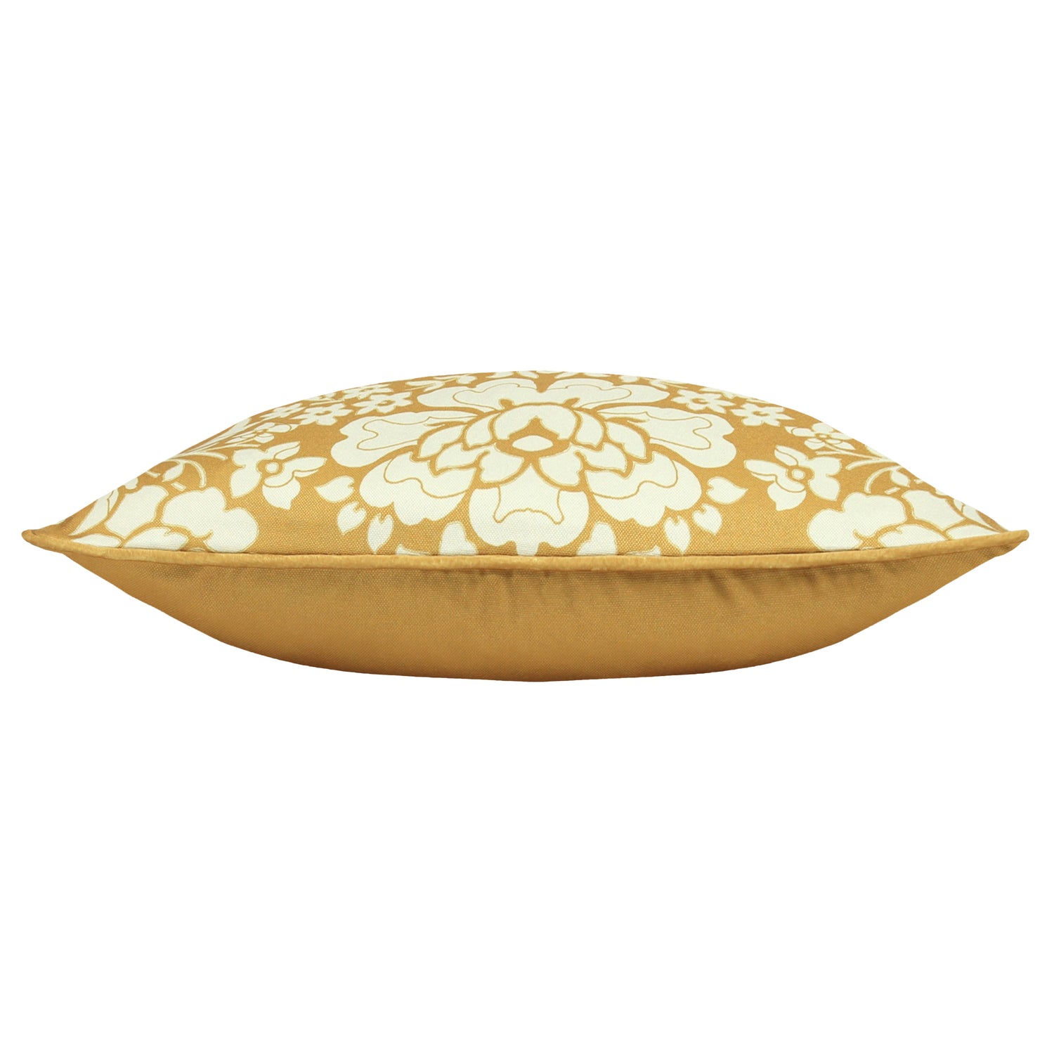 Paoletti Melrose Floral Piped 50cm x 50cm Filled Cushion Honey
