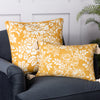 Paoletti Melrose Floral Piped 50cm x 50cm Filled Cushion Honey