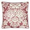 Paoletti Melrose Floral Piped 50cm x 50cm Filled Cushion Mulberry