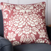 Paoletti Melrose Floral Piped 50cm x 50cm Filled Cushion Mulberry