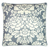 Paoletti Melrose Floral Piped 50cm x 50cm Filled Cushion Slate Blue