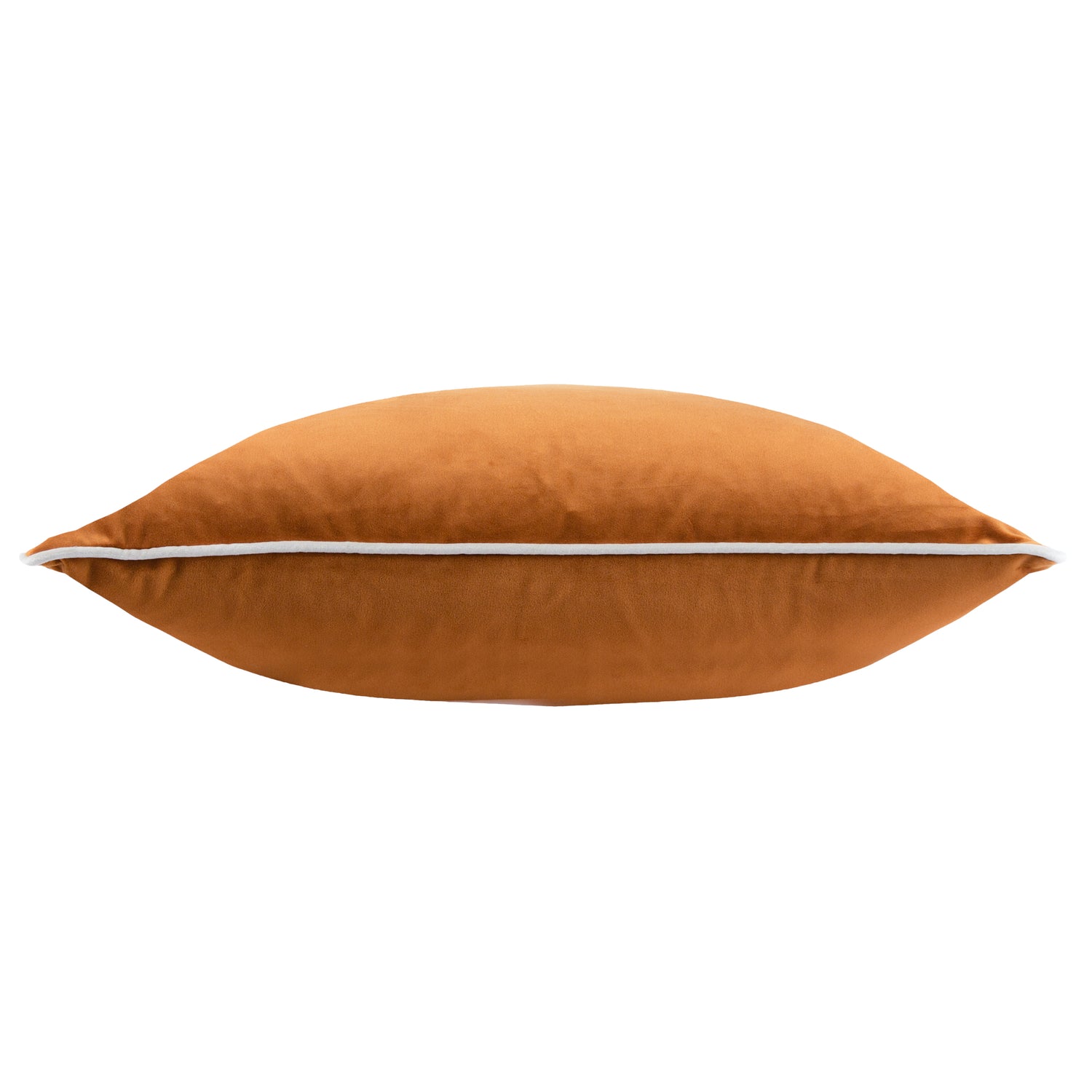 Paoletti Meridian Velvet Filled Cushion 55cm x 55cm Ginger Ecru