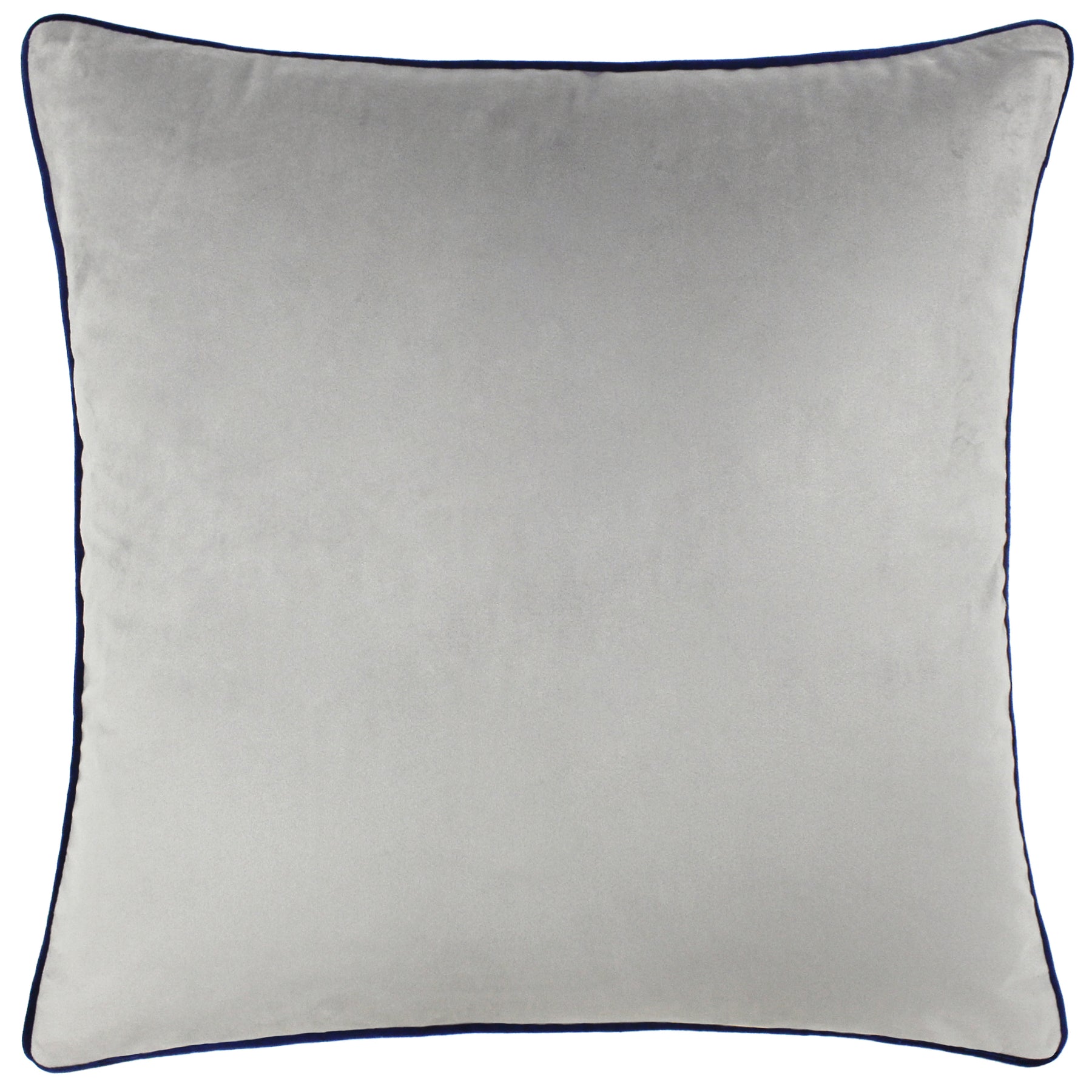 Meridian Velvet 55cm x 55cm Filled Cushion Silver Navy