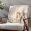 Meta Jacquard Tasselled 130cm x 180cm Throw Marshmallow