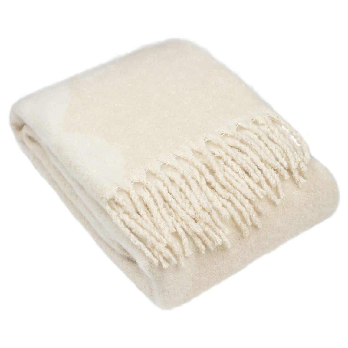 Meta Jacquard Tasselled 130cm x 180cm Throw Natural