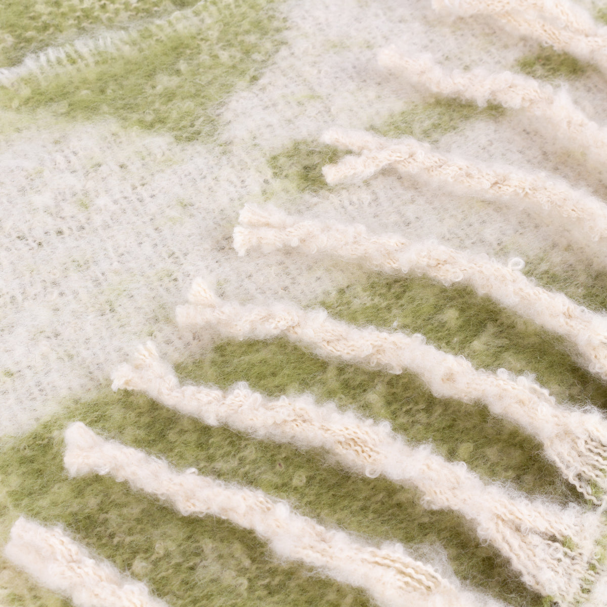 Meta Jacquard Tasselled 130cm x 180cm Throw Olive
