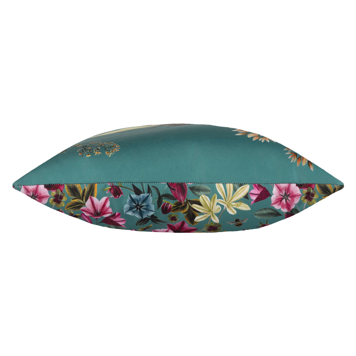 Midnight Garden Bee Outdoor Filled Cushion 43cm x 43cm Teal