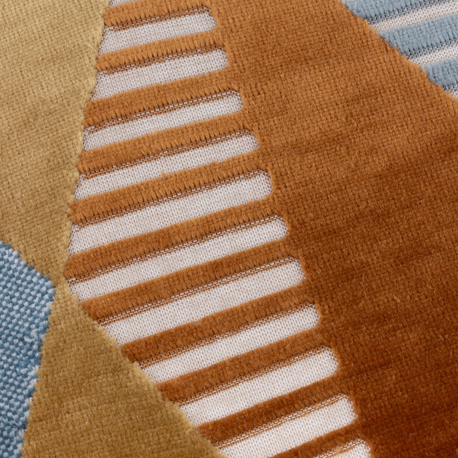 Furn Metro Harlequin Velvet 50cm x 50cm Filled Cushion Ginger