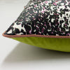 furn. Mika Leopard Piped 50cm x 50cm Filled Cushion Rose Pink Green