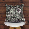 furn. Mika Leopard Piped 50cm x 50cm Filled Cushion Rose Pink Green