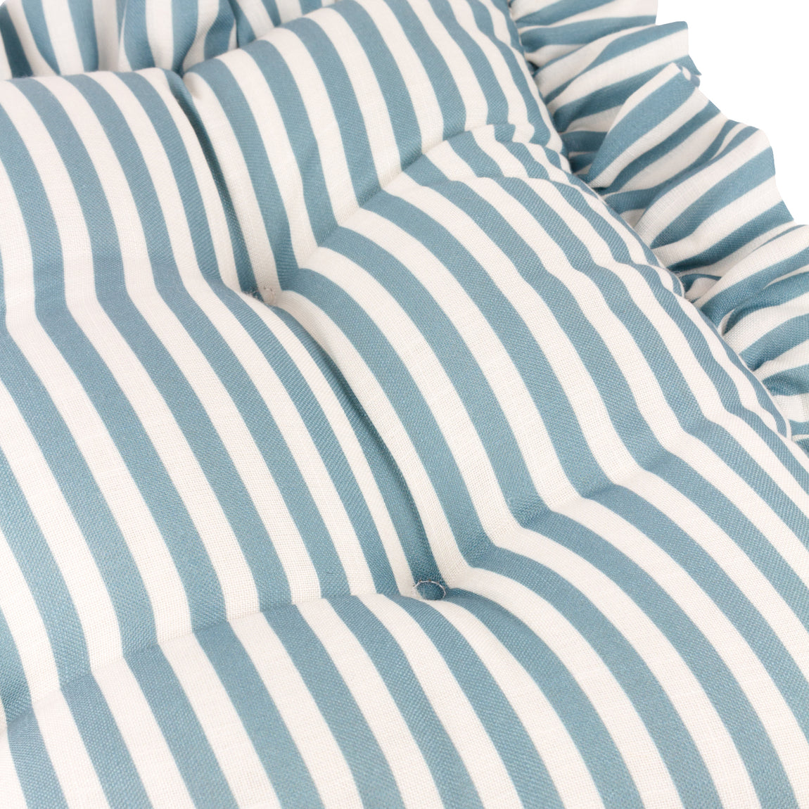 Wylder Millie Ruffle Set of 2 40cm x 40cm Outdoor Seat Pads Blue