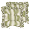 Wylder Millie Ruffle Set of 2 40cm x 40cm Outdoor Seat Pads Green