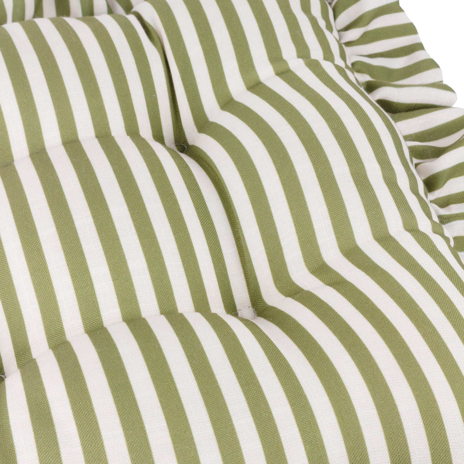 Wylder Millie Ruffle Set of 2 40cm x 40cm Outdoor Seat Pads Green