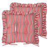 Wylder Millie Ruffle Set of 2 40cm x 40cm Outdoor Seat Pads Red