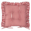 Wylder Millie Ruffle Set of 2 40cm x 40cm Outdoor Seat Pads Red