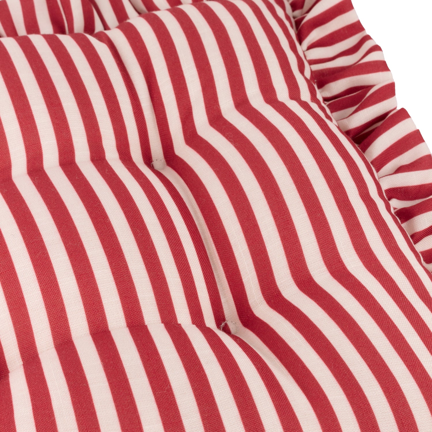 Wylder Millie Ruffle Set of 2 40cm x 40cm Outdoor Seat Pads Red