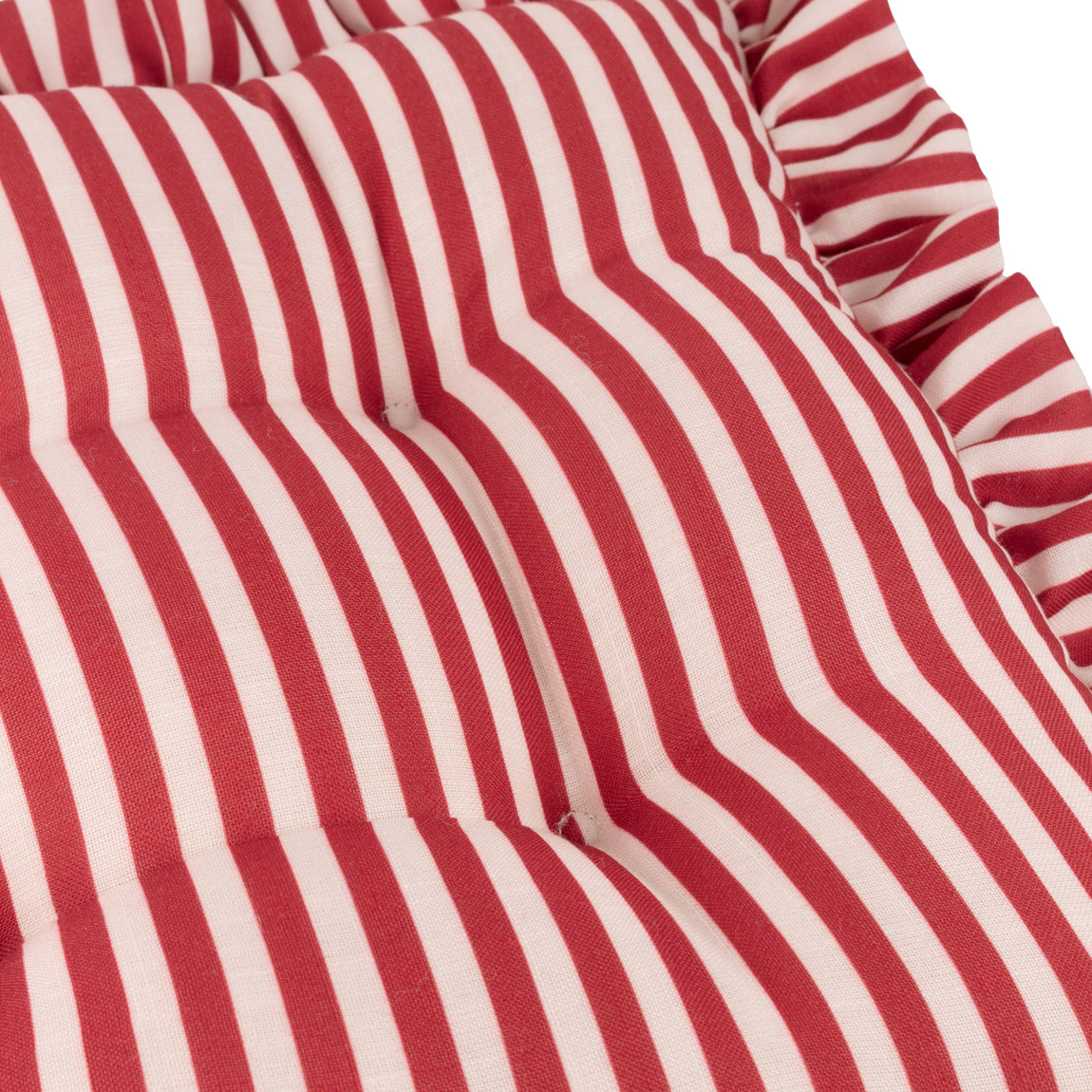 Wylder Millie Ruffle Set of 2 40cm x 40cm Outdoor Seat Pads Red