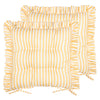 Wylder Millie Ruffle Set of 2 40cm x 40cm Outdoor Seat Pads Yellow