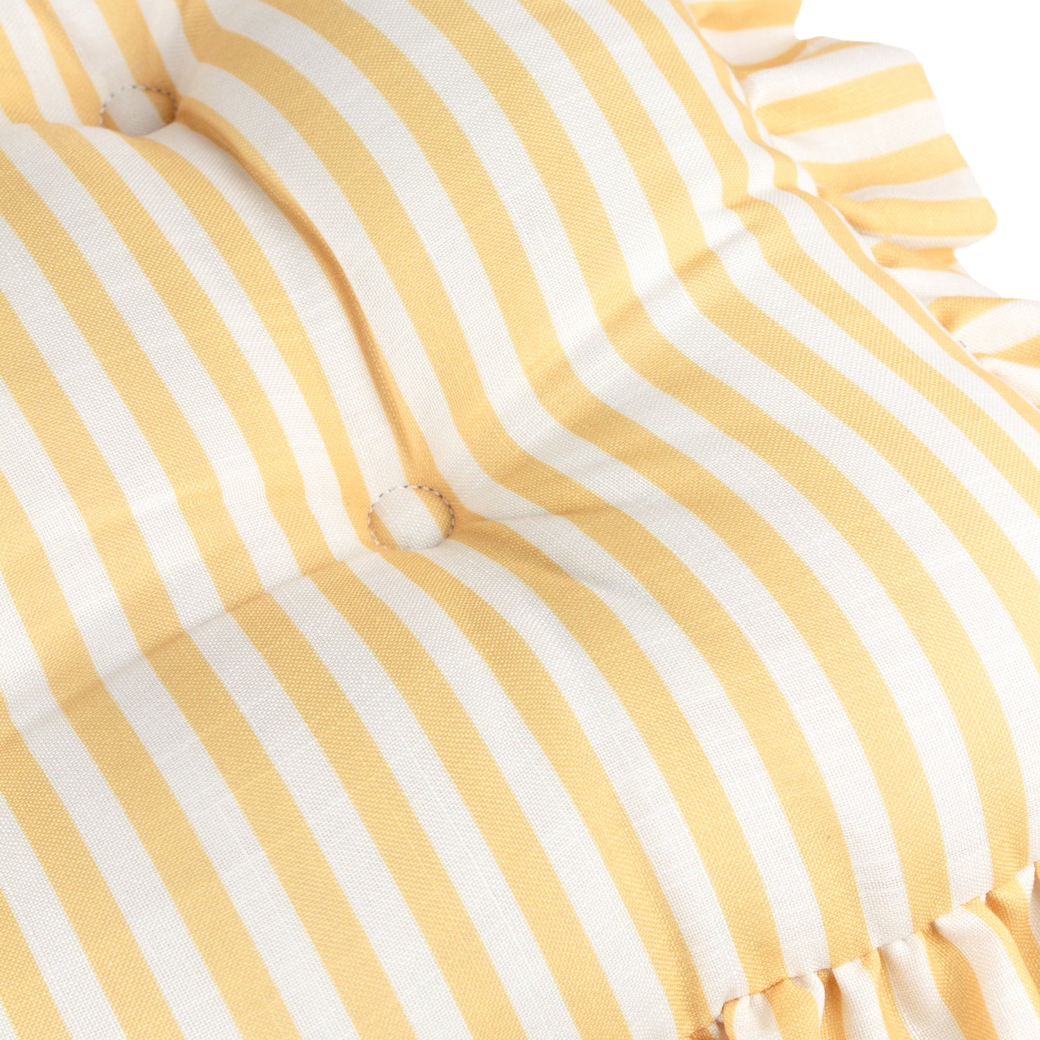 Wylder Millie Ruffle Set of 2 40cm x 40cm Outdoor Seat Pads Yellow