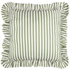 Wylder Nature Millie Ruffle Striped Outdoor Filled Cushion 50cm x 50cm Green