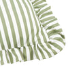 Wylder Nature Millie Ruffle Striped Outdoor Filled Cushion 50cm x 50cm Green