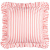 Wylder Nature Millie Ruffle Striped Outdoor Filled Cushion 50cm x 50cm Pink
