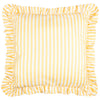 Wylder Nature Millie Ruffle Striped Outdoor Filled Cushion 50cm x 50cm Yellow