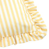 Wylder Nature Millie Ruffle Striped Outdoor Filled Cushion 50cm x 50cm Yellow