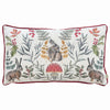 Evans Lichfield Mirrored Hare Watercolour Printed Piped Filled Cushion 30cm x 50cm Burgundy
