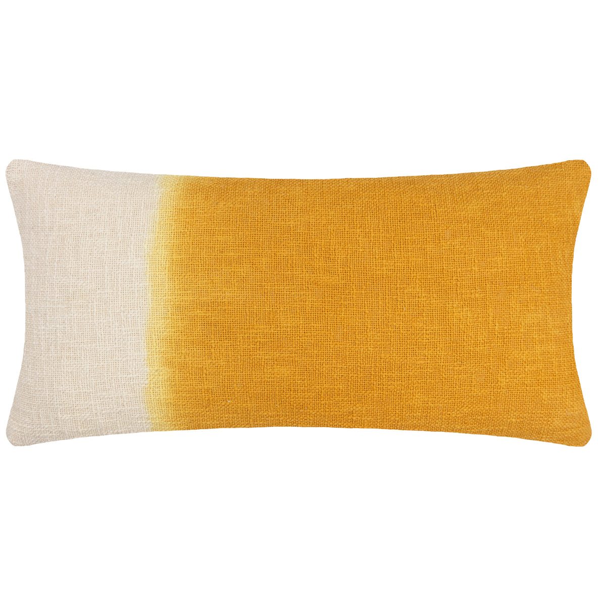 Furn. Mizu Dip Dye Printed 30cm x 65cm Filled Boudoir Ochre