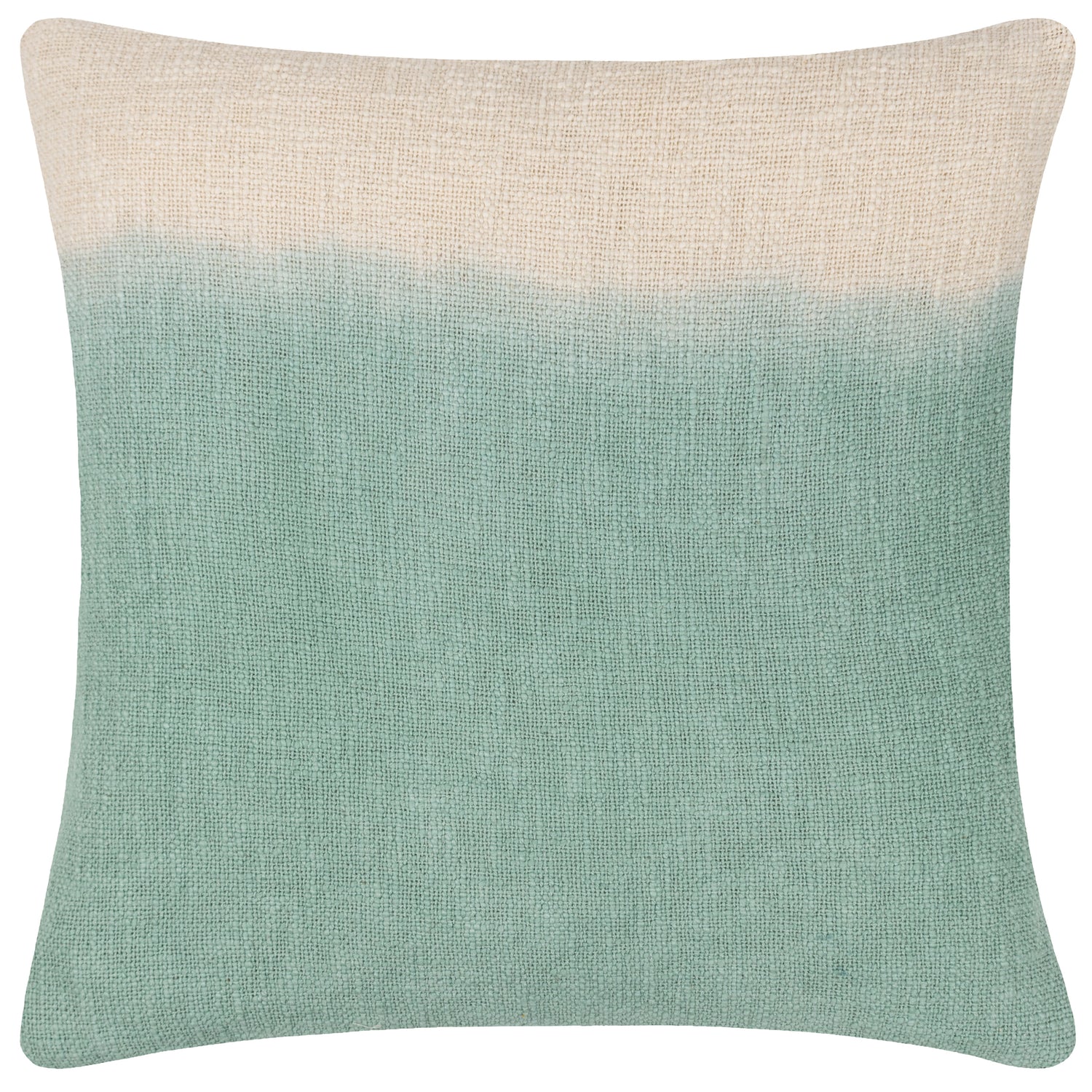 Furn. Mizu Dip Dye Printed 50cm x 50cm Filled Cushion Eucalyptus