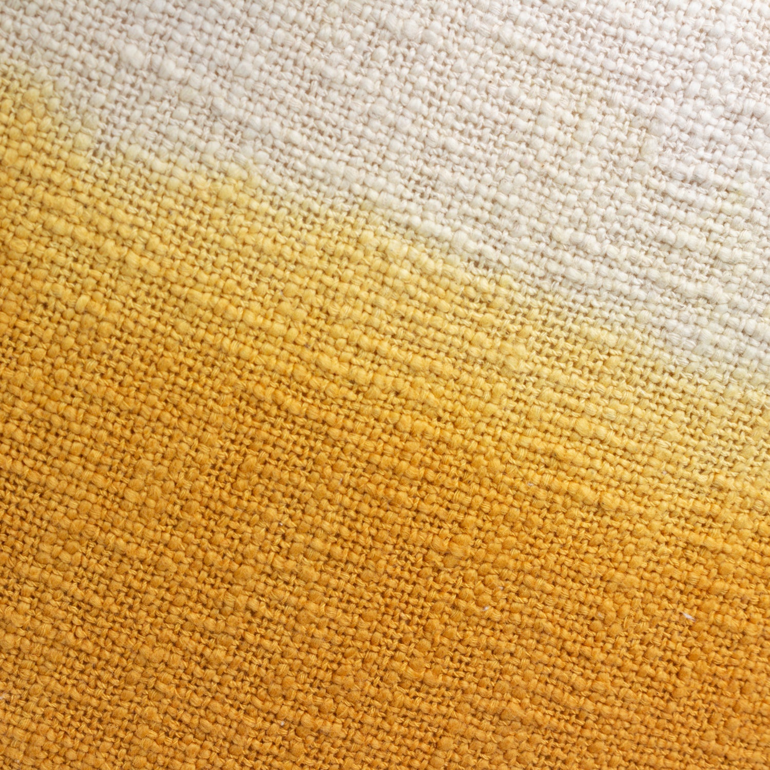 Furn. Mizu Dip Dye Printed 50cm x 50cm Filled Cushion Ochre