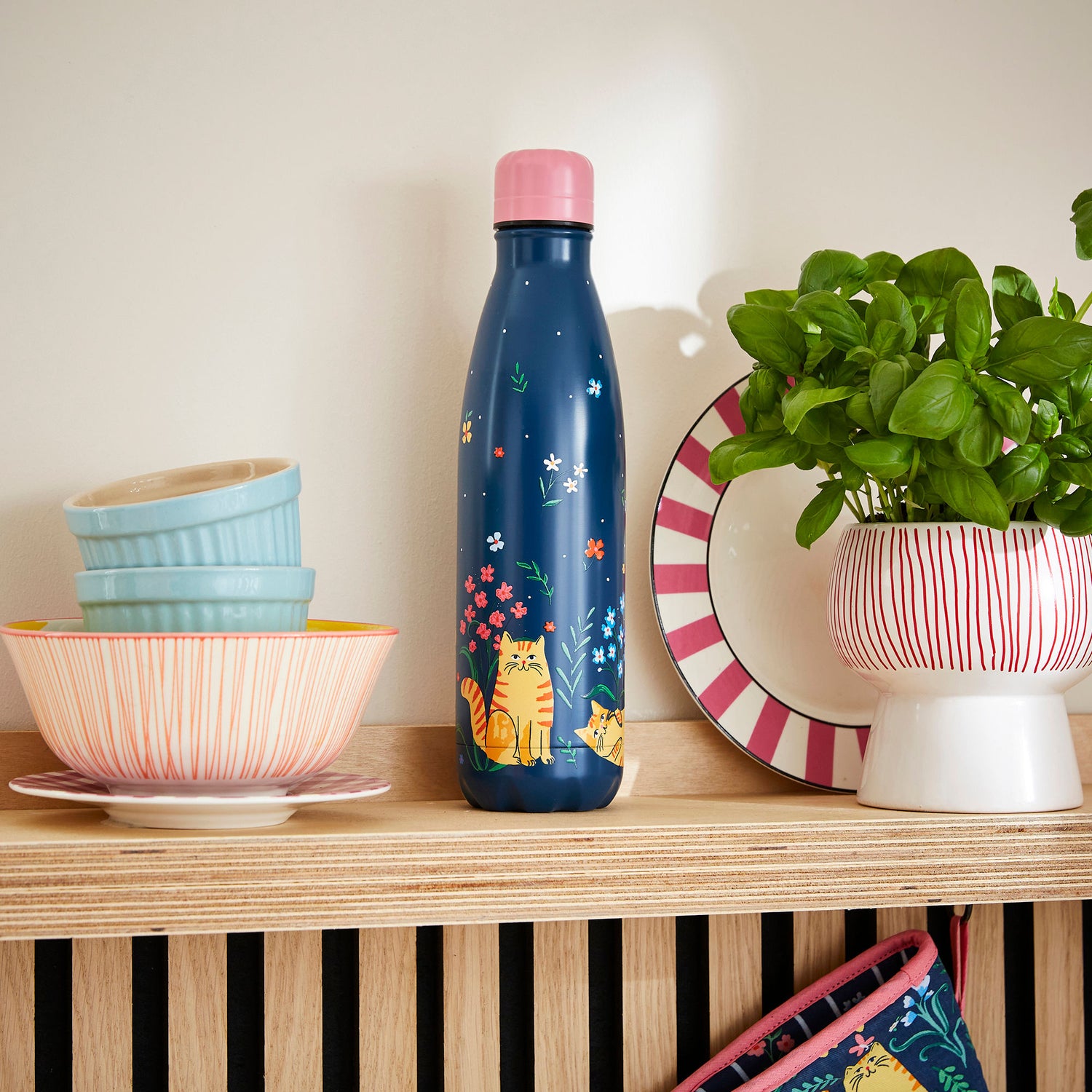 Ulster Weavers Marmalade Meadow Thermal Stainless Steel Water Bottle Navy