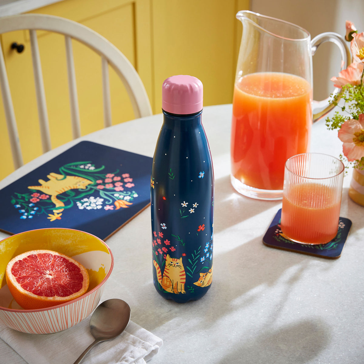 Ulster Weavers Marmalade Meadow Thermal Stainless Steel Water Bottle Navy