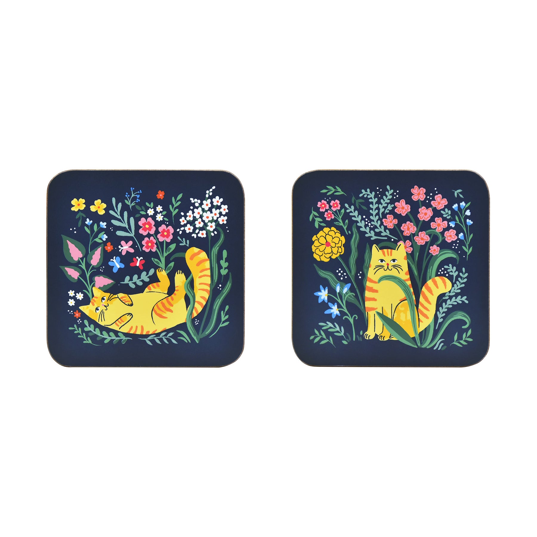 Ulster Weavers Marmalade Meadow Pack of 4 Coasters Navy
