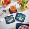 Ulster Weavers Marmalade Meadow Pack of 4 Coasters Navy