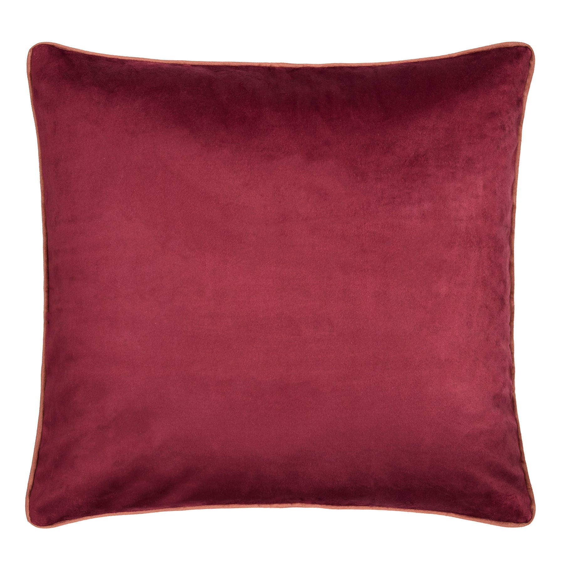 Laurence Llewelyn-Bowen Morris Major Chintz Velvet 55cmx55cm Filled Cushion Burgundy