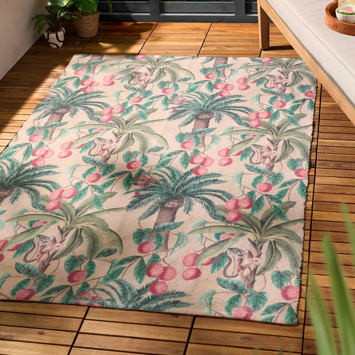Furn Monkey Palm Outdoor Rug 120cm x 170cm Papyrus