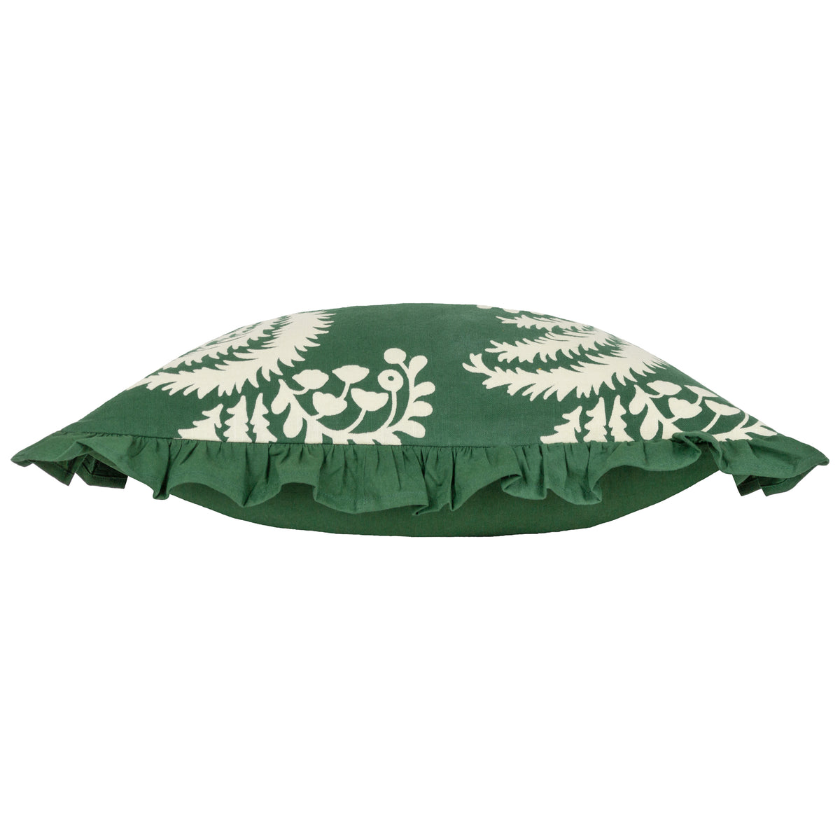 Paoletti Montrose Floral Printed 50cm x 50cm Filled Cushion Bottle Green