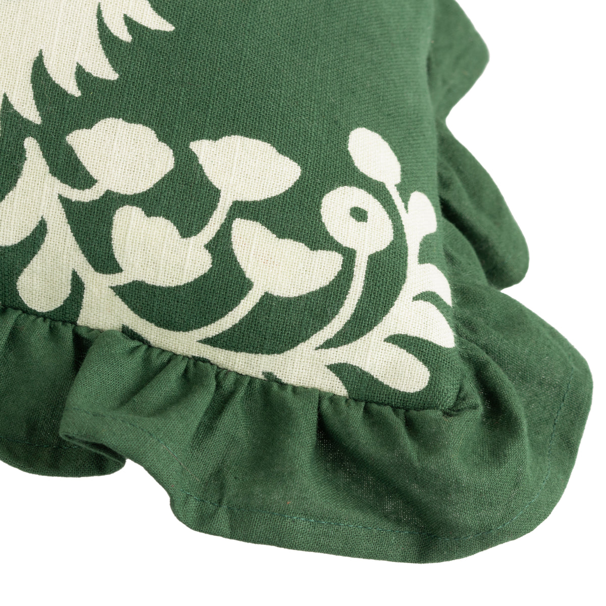 Paoletti Montrose Floral Printed 50cm x 50cm Filled Cushion Bottle Green