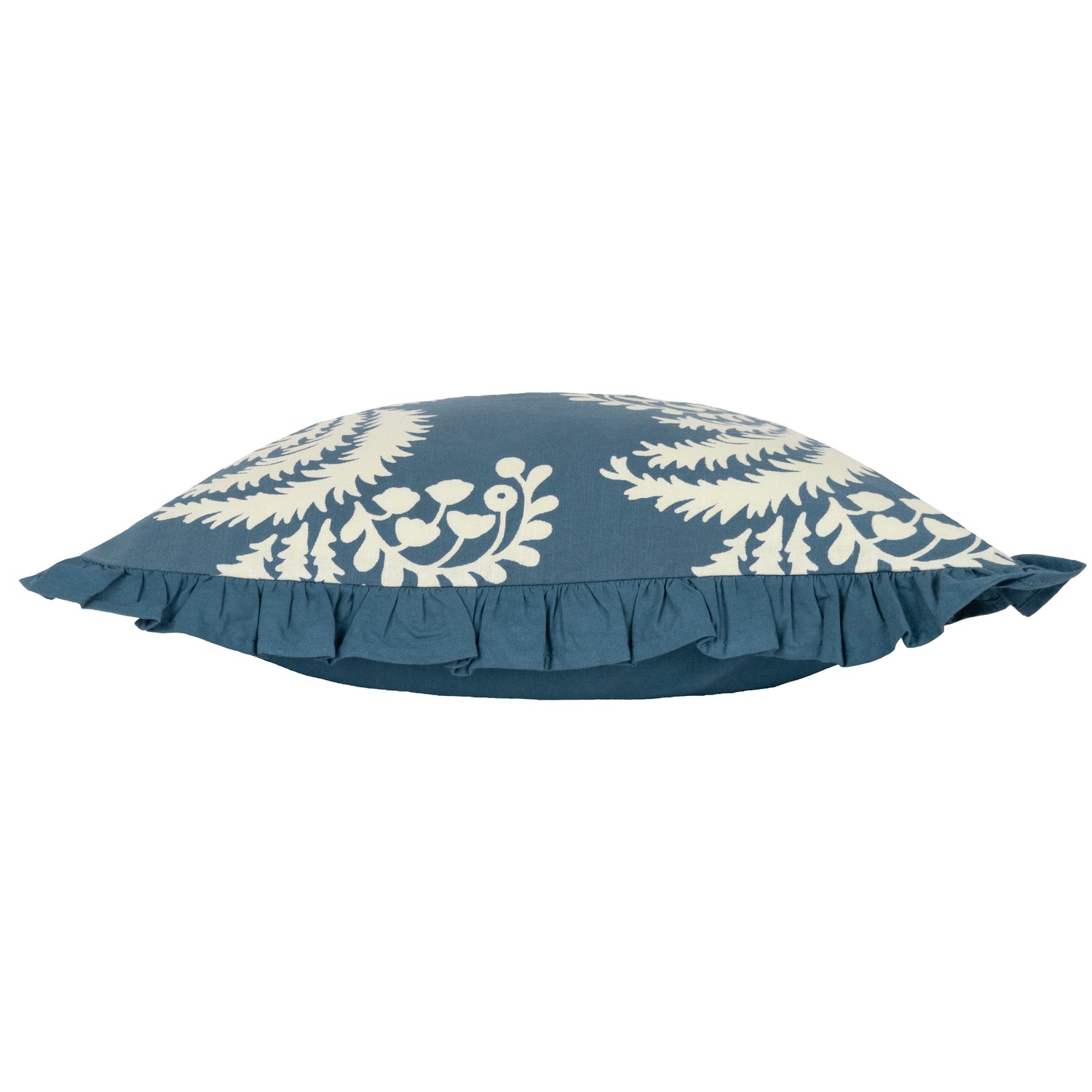 Paoletti Montrose Floral Printed 50cm x 50cm Filled Cushion French Blue
