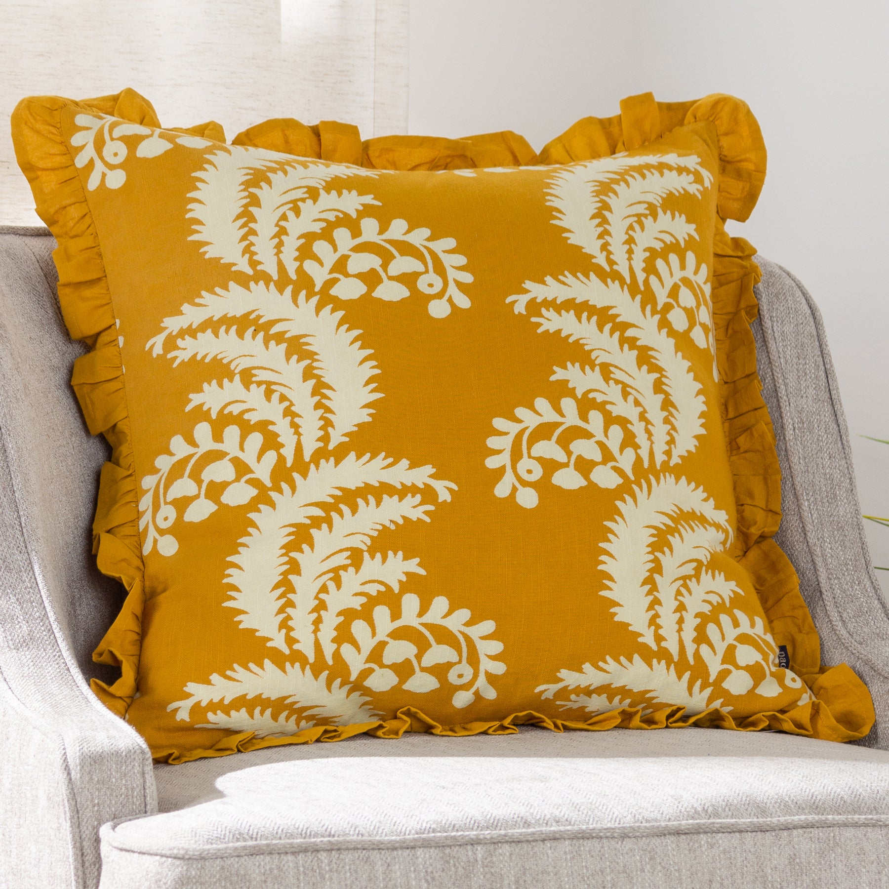 Paoletti Montrose Floral Printed 50cm x 50cm Filled Cushion Redcurrent