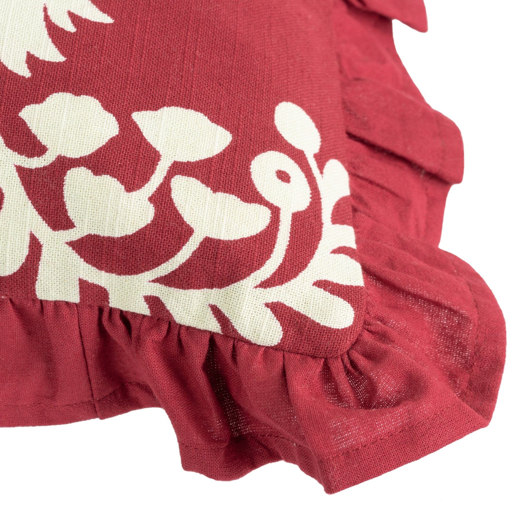 Paoletti Montrose Floral Printed 50cm x 50cm Filled Cushion Redcurrent