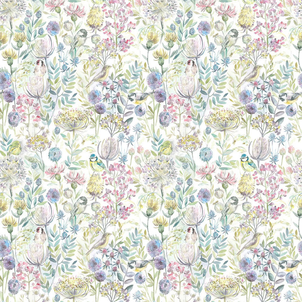 Voyage Maison Morning Chorus Printed Linen Fabric Cream