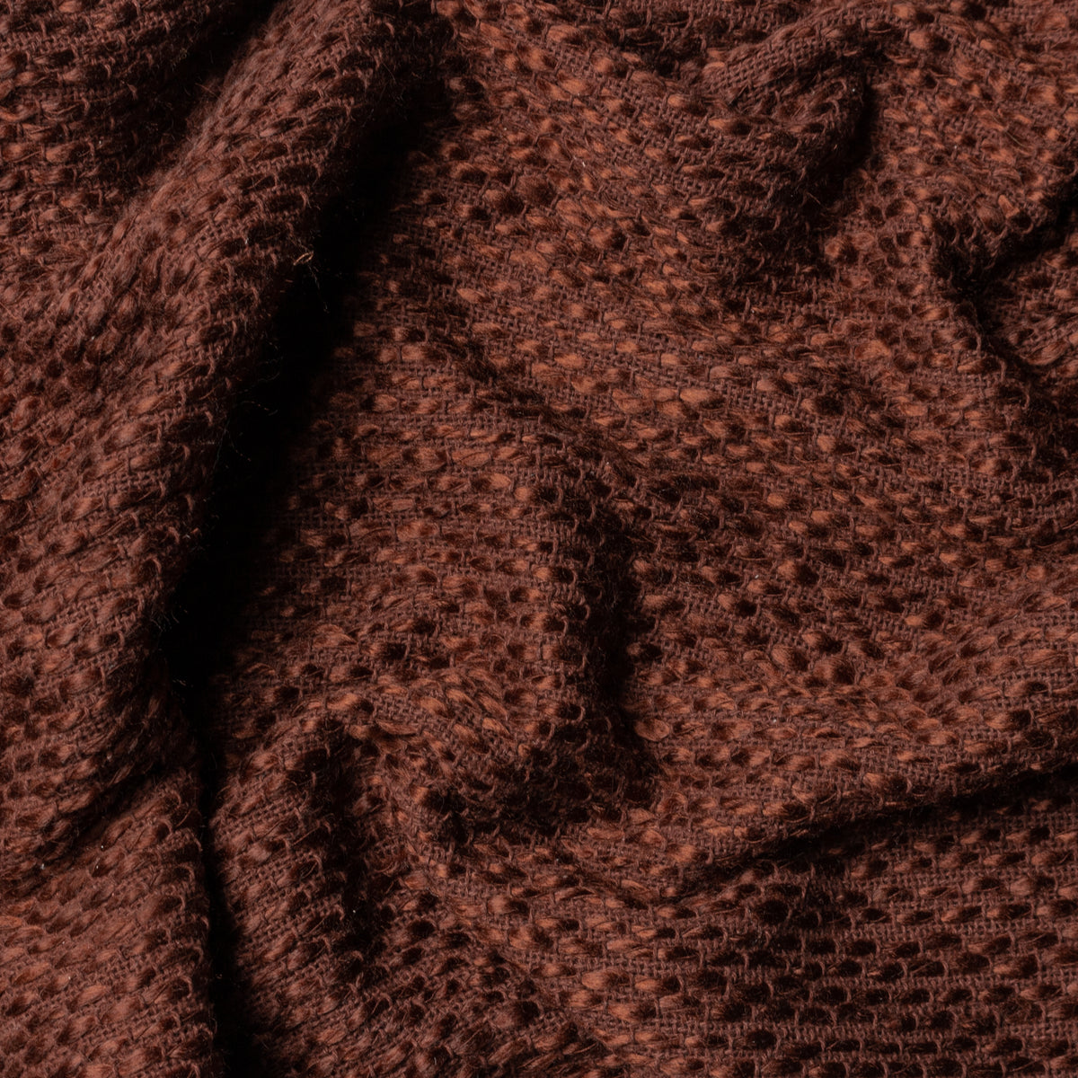 Morni Woven Tasselled 130cm x 180cm Throw Chestnut