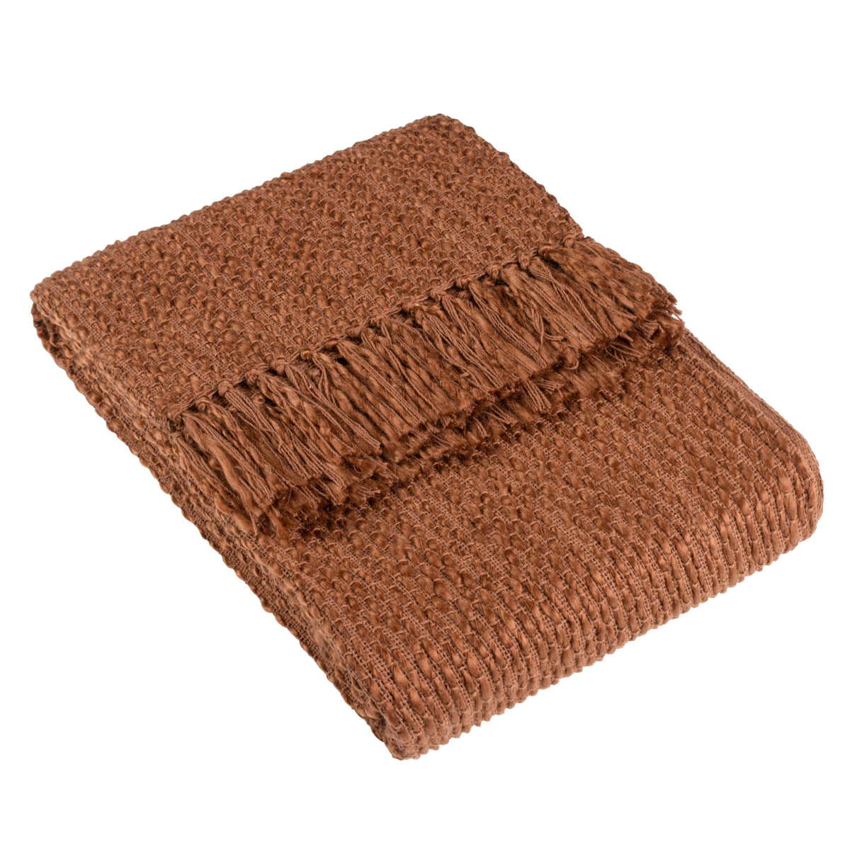Morni Woven Tasselled 130cm x 180cm Throw Hazel