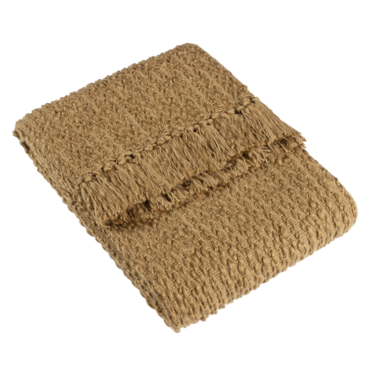 Morni Woven Tasselled 130cm x 180cm Throw Olive