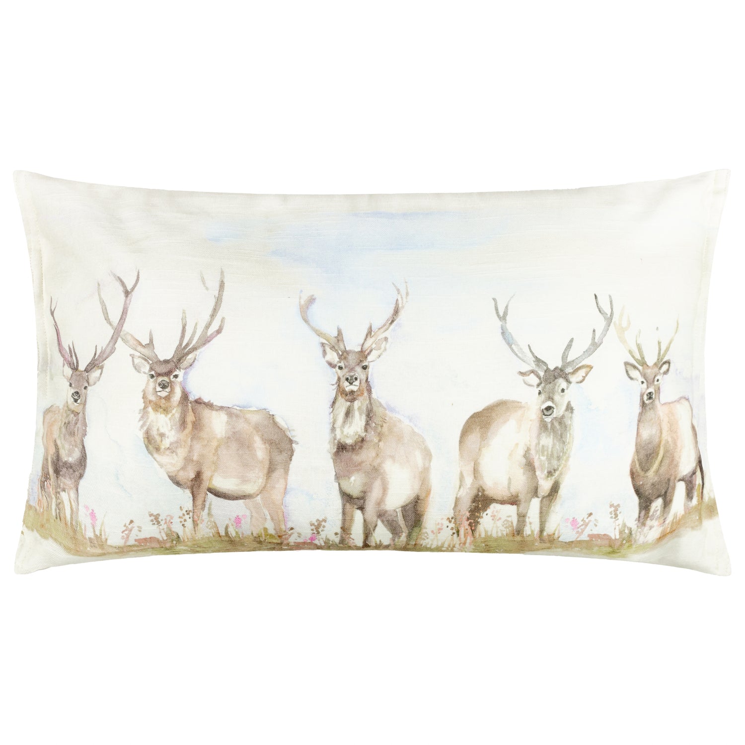 Voyage Maison Moorland Stag Outdoor Filled Boudoir 30cm x 50cm Nut