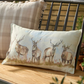 Voyage Maison Moorland Stag Outdoor Filled Boudoir 30cm x 50cm Nut